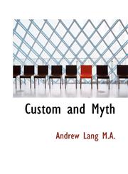Custom and Myth,1117127079,9781117127071