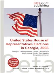 United States House of Representatives Elections in Georgia, 2008,6135174800,9786135174809