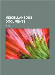 miscellaneous  documents,1151077070,9781151077073