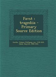 Favst tragediia - Primary Source Edition,1295035944,9781295035946