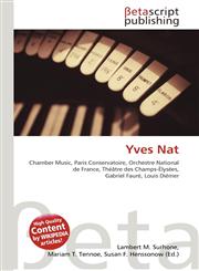 Yves Nat,6132265899,9786132265890