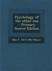 Psychology of the Other-One,1287630995,9781287630999