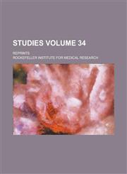 Studies; Reprints Volume 34,123005698X,9781230056982