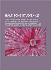 Baltische Studien (23 ),123450569X,9781234505691