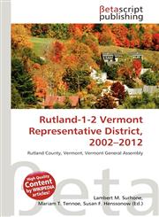 Rutland-1-2 Vermont Representative District, 2002-2012,6135211269,9786135211269