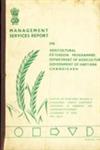 Management Services Report on Agricultural Extension Programmes Department of Agriculture Government of Haryana Chandigarh