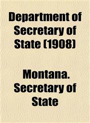Department of Secretary of State (1908),1153339862,9781153339865
