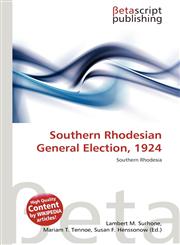 Southern Rhodesian General Election, 1924,6135352660,9786135352665