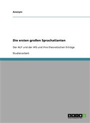 Die Ersten Grossen Sprachatlanten,3638833631,9783638833639