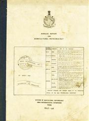 Annual Report on Agricultural Meteorology Division of Agricultural Meteorology India Meteorological Department Poona 1967-68