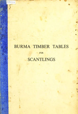 Burma Timber Tables for Scantlings
