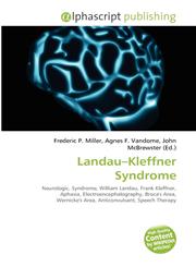 Landau-Kleffner Syndrome,6133879424,9786133879423