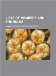 Lists of members and the rules,1151457779,9781151457776