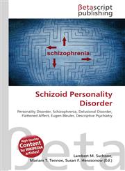 Schizoid Personality Disorder,6130498055,9786130498054