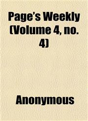 Page's Weekly (Volume 4, no. 4),1152585819,9781152585812