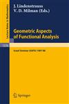 Geometric Aspects of Functional Analysis Israel Seminar (GAFA) 1987-88,3540513035,9783540513032