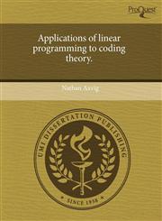 Applications of linear programming to coding theory.,1243773235,9781243773234