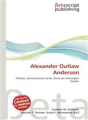 Alexander Outlaw Anderson,6134603244,9786134603249