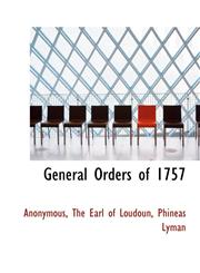 General Orders of 1757,1140091395,9781140091394