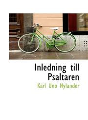 Inledning till Psaltaren,1110976364,9781110976362