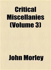 Critical Miscellanies (Volume 3),1443245976,9781443245975