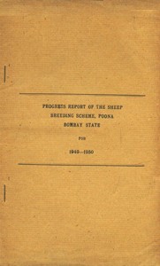 Progress Report of the Sheep Breeding Scheme, Poona Bombay State for 1949-1950