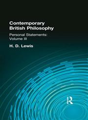 Contemporary British Philosophy Personal Statements, Third Series,0415295467,9780415295468