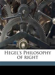 Hegel's Philosophy of right,1171829094,9781171829096