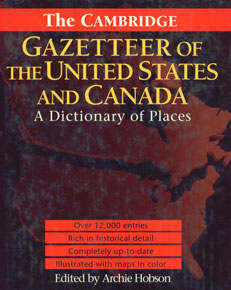 The Cambridge Gazetteer of the United States and Canada A Dictionary of Places 1st Edition,0521415799,9780521415798