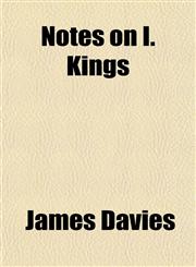 Notes on I. Kings,1152443976,9781152443976