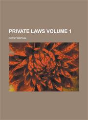 Private Laws Volume 1,1236972309,9781236972309