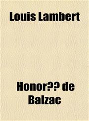 Louis Lambert,1150681845,9781150681844