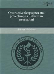 Obstructive sleep apnea and pre-eclampsia Is there an association?,1243506555,9781243506559