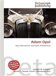 Adam Opel,6131189374,9786131189371