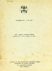 1961 Census Publications : Released up to End of August 31, 1966