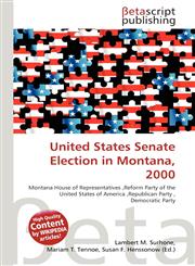 United States Senate Election in Montana, 2000,6136238128,9786136238128