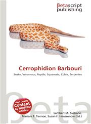 Cerrophidion Barbouri,6135231693,9786135231694
