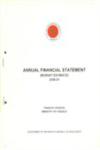 Annual Financial Statement : Budget Estimate, 2000-01 Ministry of Finance, Finance Division, Government of the People's Republic of Bangladesh