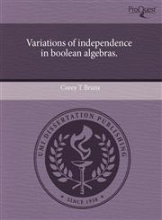 Variations of independence in boolean algebras.,1243483504,9781243483508