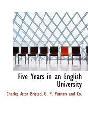 Five Years in an English University,1140070835,9781140070832