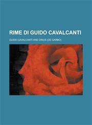 Rime Di Guido Cavalcanti,1234623781,9781234623784
