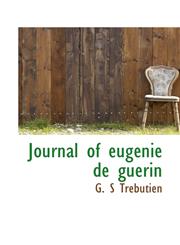 Journal of eugÃ©nie de guerin,1110488750,9781110488759