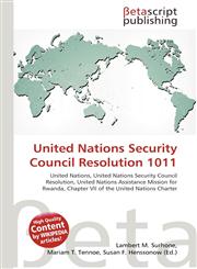 United Nations Security Council Resolution 1011,6135069675,9786135069679