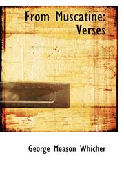 From Muscatine Verses,1103846876,9781103846870
