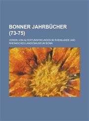 Bonner Jahrbucher (73-75),123627945X,9781236279453