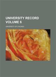 University record Volume 6,1153198983,9781153198981