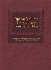 Opera; Volume 3 - Primary Source Edition,1293564796,9781293564790