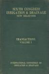 Sixth Congress Irrigation & Drainage Transactions Vol. 1