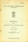 Proceedings of the Meeting of the Governing Body : Held at New Delhi on the 5th February - 1951