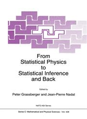 From Statistical Physics to Statistical Inference and Back,0792327756,9780792327752